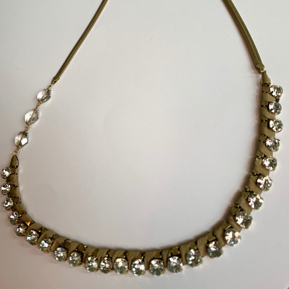 Loft Jewel and Ribbon Necklace